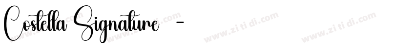 Costella Signature 语字体转换